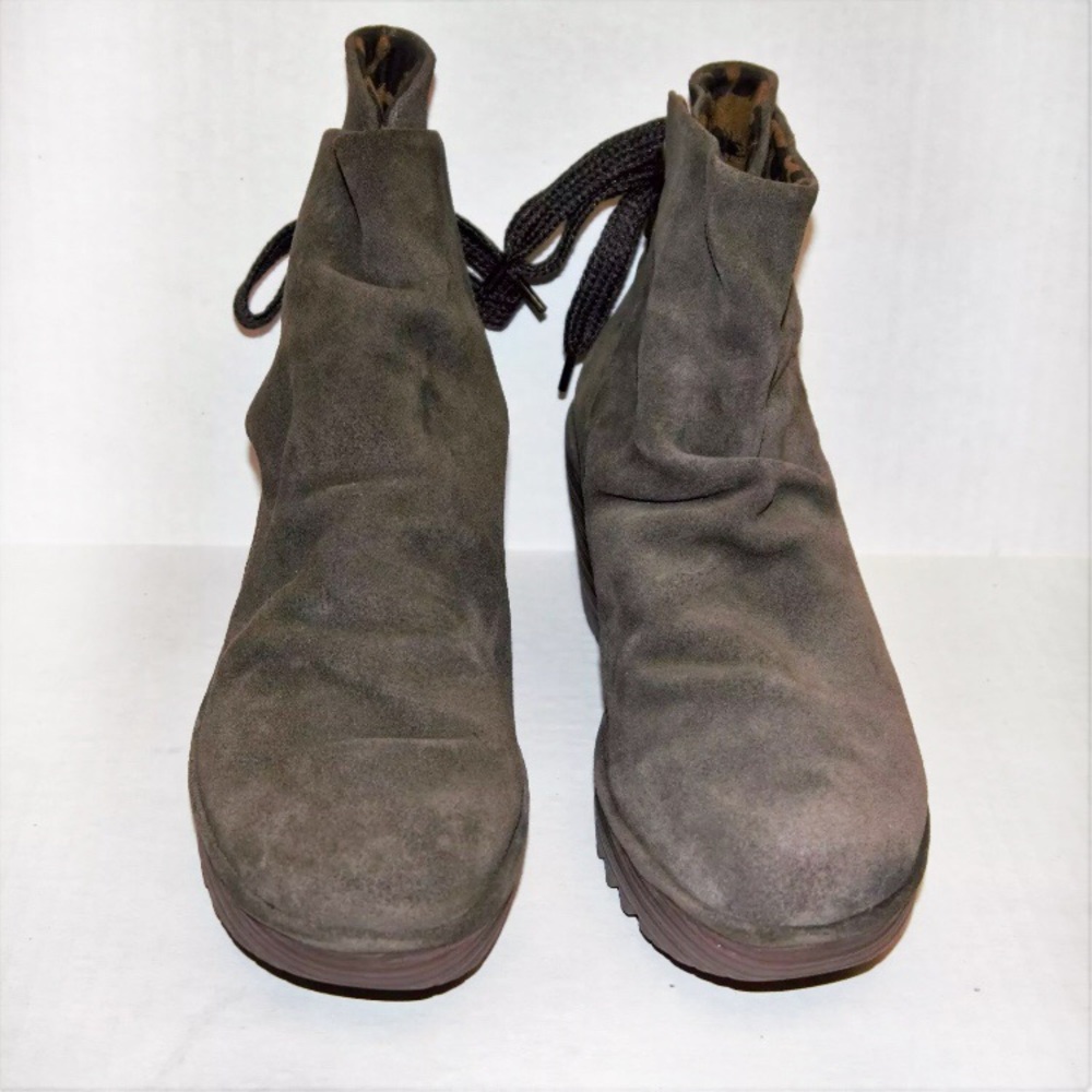 FLY LONDON 8 Wedge Bootie Suede YAMA EU 38